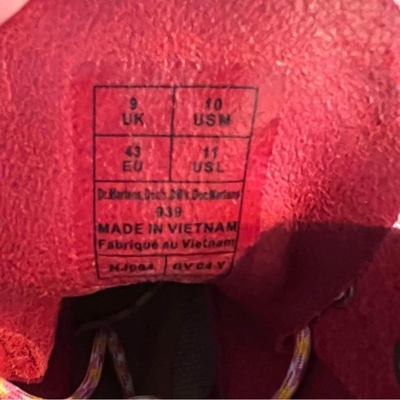 Dr.Martens  Men’s 939 Ben Suede Red Padded Collar Lace Up Boots New - Picture 11 of 16